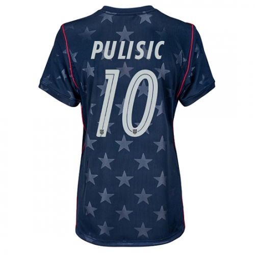 Billige Fotballdrakt Forente stater Christian Pulisic #10 Replika Bortedrakt Dame VM 2026 Kortermet Billige Fotballdrakt Forente stater Christian Pulisic #10 Replika Bortedrakt Dame VM 2026 Kortermet
